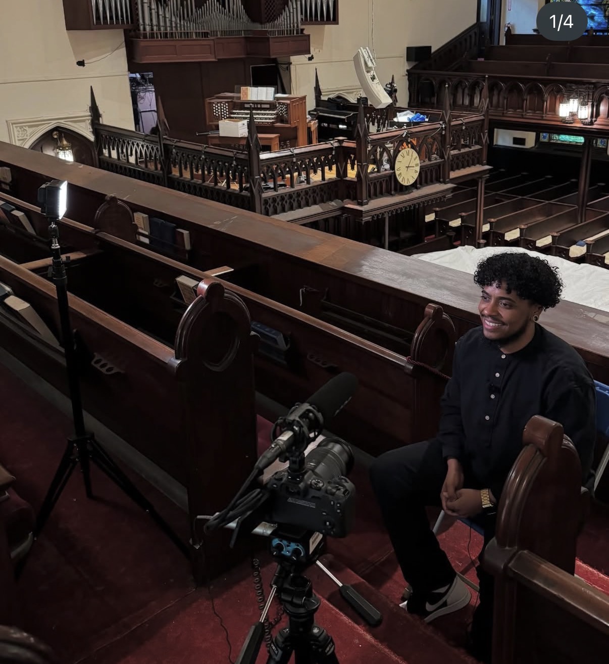 Zayn on camera for a media interview